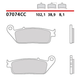 BREMBO - PASTIGLIA MESCOLA CC 07074 Posteriore