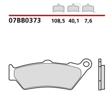Carica l'immagine nel visualizzatore di Gallery, BREMBO - PASTIGLIA MESCOLA GENUINE 07BB0373 Anteriore