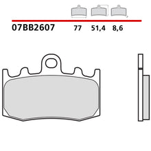 Carica l'immagine nel visualizzatore di Gallery, BREMBO - PASTIGLIA MESCOLA CC 07BB2607 Anteriore