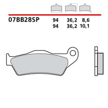 Carica l'immagine nel visualizzatore di Gallery, BREMBO - PASTIGLIA MESCOLA SP 07BB28SP Posteriore