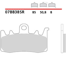 Carica l'immagine nel visualizzatore di Gallery, BREMBO - PASTIGLIA MESCOLA SR 07BB38SR Anteriore