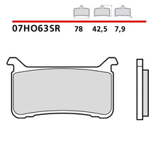Carica l'immagine nel visualizzatore di Gallery, BREMBO - PASTIGLIA MESCOLA SR 07HO63SR Anteriore