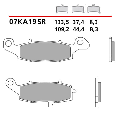 BREMBO - PASTIGLIA MESCOLA SR 07KA19SR Anteriore