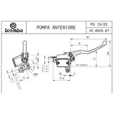 Carica l'immagine nel visualizzatore di Gallery, BREMBO - POMPA FRENO BREMBO ANTERIORE ASSIALE 10462067