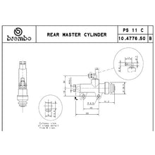 Carica l'immagine nel visualizzatore di Gallery, BREMBO - POMPA FRENO BREMBO POSTERIORE 10477650