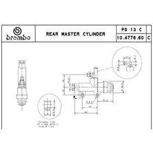 Carica l'immagine nel visualizzatore di Gallery, BREMBO - POMPA FRENO BREMBO POSTERIORE 10477660