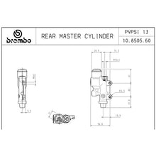 Carica l'immagine nel visualizzatore di Gallery, BREMBO - POMPA FRENO BREMBO POSTERIORE 10850560