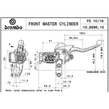 Carica l'immagine nel visualizzatore di Gallery, BREMBO - POMPA FRENO BREMBO ANTERIORE ASSIALE 10B89610