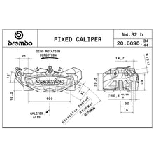 Carica l'immagine nel visualizzatore di Gallery, BREMBO - PINZA RADIALE ANTERIORE BREMBO 20B69044