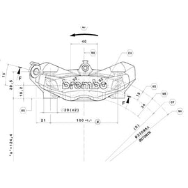 BREMBO - PINZA RADIALE ANTERIORE BREMBO 20B69084