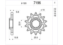 Carica l'immagine nel visualizzatore di Gallery, KIT TRASMISSIONE DID APRILIA SX-V 5.5 Cod.375682000