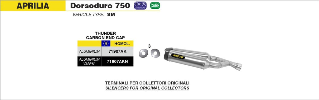 ARROW IMPIANTO SCARICO APRILIA DORSODURO 750 '09/17