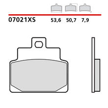 Carica l&#39;immagine nel visualizzatore di Gallery, BREMBO - PASTIGLIA MESCOLA XS Cod.07021XS Anteriore