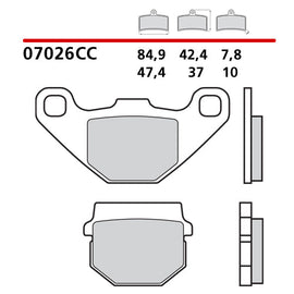 BREMBO - PASTIGLIA MESCOLA CC 07026 Posteriore