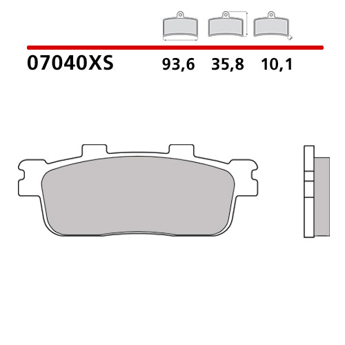 BREMBO - PASTIGLIA MESCOLA XS 07040XS Posteriore