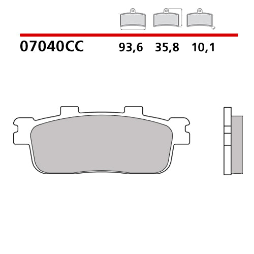 BREMBO - PASTIGLIA MESCOLA CC 07040 Posteriore