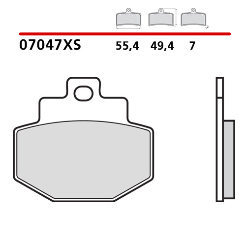 BREMBO - PASTIGLIA MESCOLA XS 07047XS Posteriore