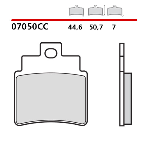 BREMBO - PASTIGLIA MESCOLA CC 07050 Anteriore