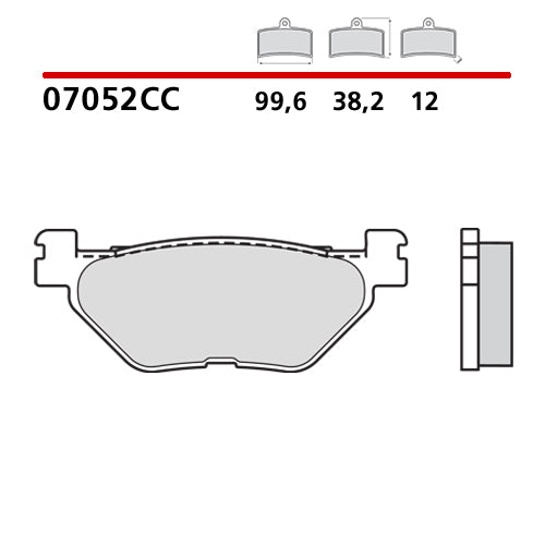 BREMBO - PASTIGLIA MESCOLA CC 07052 Posteriore