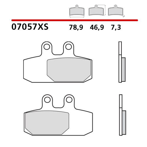 BREMBO - PASTIGLIA MESCOLA XS 07057XS Anteriore