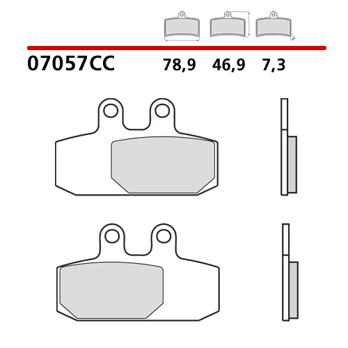 BREMBO - PASTIGLIA MESCOLA CC 07057 Anteriore