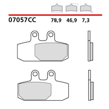 Carica l&#39;immagine nel visualizzatore di Gallery, BREMBO - PASTIGLIA MESCOLA CC 07057 Anteriore