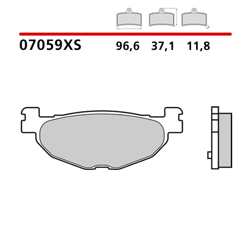 BREMBO - PASTIGLIA MESCOLA XS 07059XS Posteriore