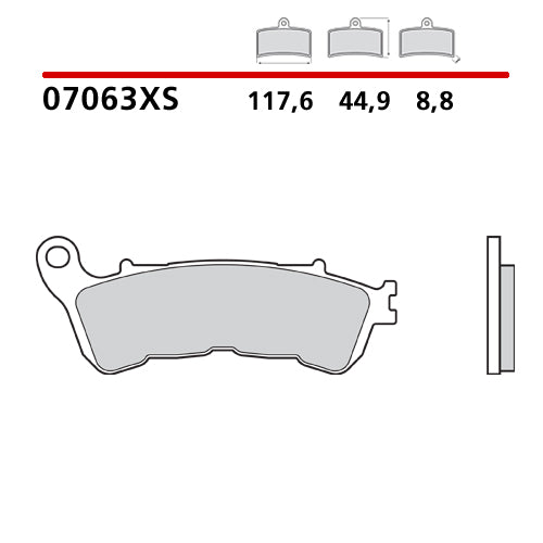 BREMBO - PASTIGLIA MESCOLA XS 07063XS Anteriore