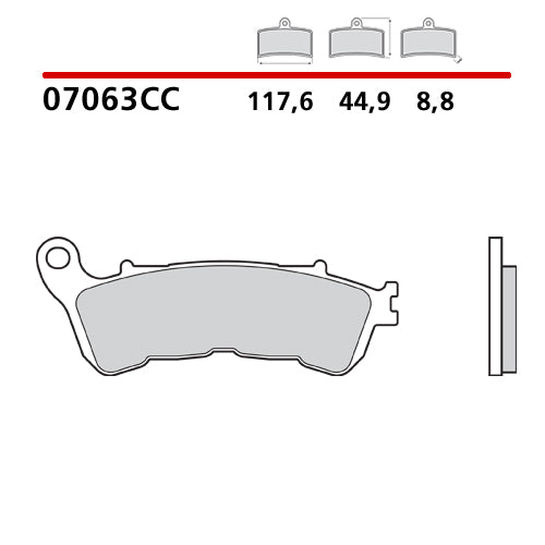 BREMBO - PASTIGLIA MESCOLA CC 07063 Anteriore