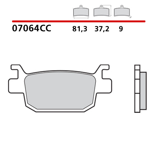 BREMBO - PASTIGLIA MESCOLA CC 07064 Posteriore