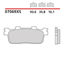 Carica l&#39;immagine nel visualizzatore Galleria, BREMBO - PASTIGLIA MESCOLA XS 07069XS Posteriore