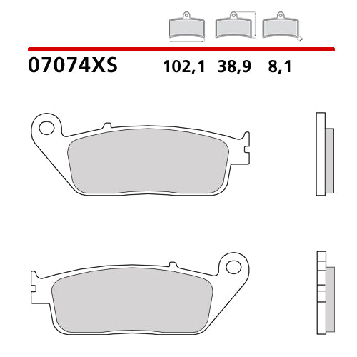 BREMBO - PASTIGLIA MESCOLA XS 07074XS Anteriore