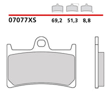 Carica l&#39;immagine nel visualizzatore Galleria, BREMBO - PASTIGLIA MESCOLA XS 07077XS Anteriore