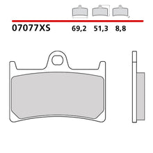 Carica l&#39;immagine nel visualizzatore di Gallery, BREMBO - PASTIGLIA MESCOLA XS 07077XS Anteriore