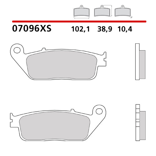 BREMBO - PASTIGLIA MESCOLA XS 07096XS Anteriore