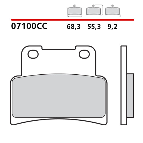 BREMBO - PASTIGLIA MESCOLA CC 07100CC Anteriore