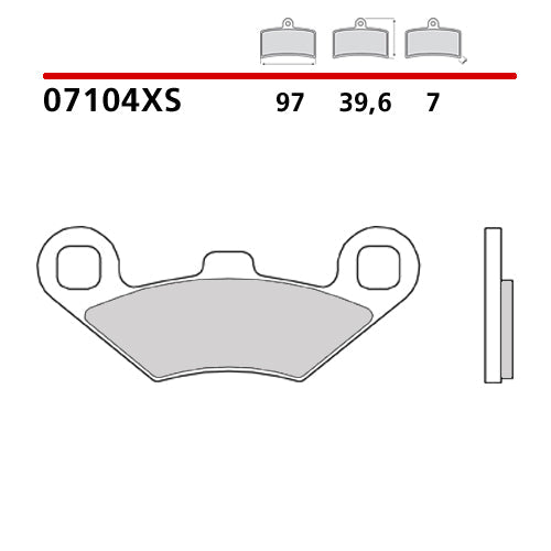 BREMBO - PASTIGLIA MESCOLA XS 07104XS Posteriore
