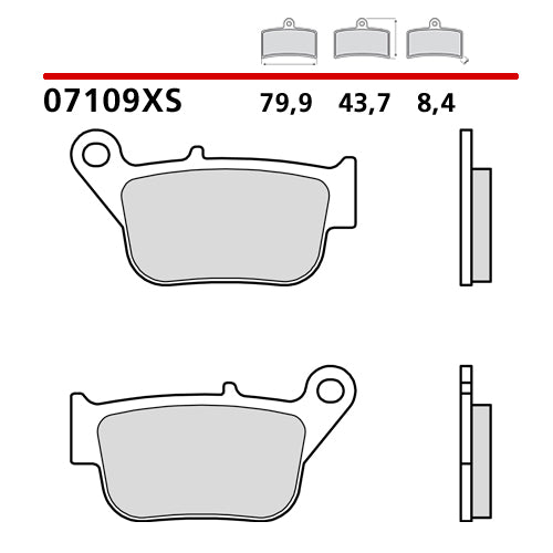 BREMBO - PASTIGLIA MESCOLA XS 07109XS Posteriore