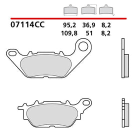 BREMBO - PASTIGLIA MESCOLA CC 07114CC Posteriore