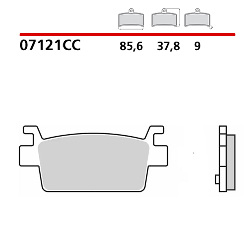 BREMBO - PASTIGLIA MESCOLA CC 07121CC Posteriore