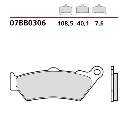 BREMBO - PASTIGLIA MESCOLA CC 07BB0306 Anteriore