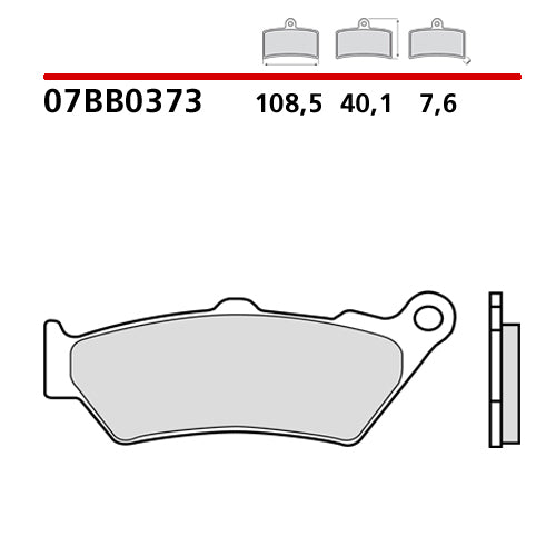 BREMBO - PASTIGLIA MESCOLA GENUINE 07BB0373 Posteriore