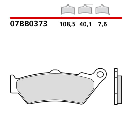 BREMBO - PASTIGLIA MESCOLA GENUINE 07BB0373 Anteriore