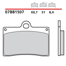 Carica l&#39;immagine nel visualizzatore di Gallery, BREMBO - PASTIGLIA MESCOLA CC 07BB1507 Anteriore