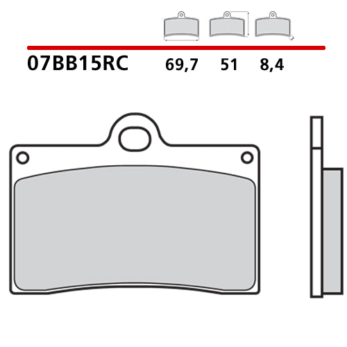 BREMBO - PASTIGLIA MESCOLA RC 07BB15RC Anteriore Racing