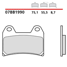 Carica l&#39;immagine nel visualizzatore Galleria, BREMBO - PASTIGLIA MESCOLA GENUINE 07BB1996 Anteriore