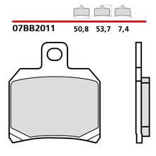 Carica l&#39;immagine nel visualizzatore Galleria, BREMBO - PASTIGLIA MESCOLA GENUINE 07BB2011 Posteriore