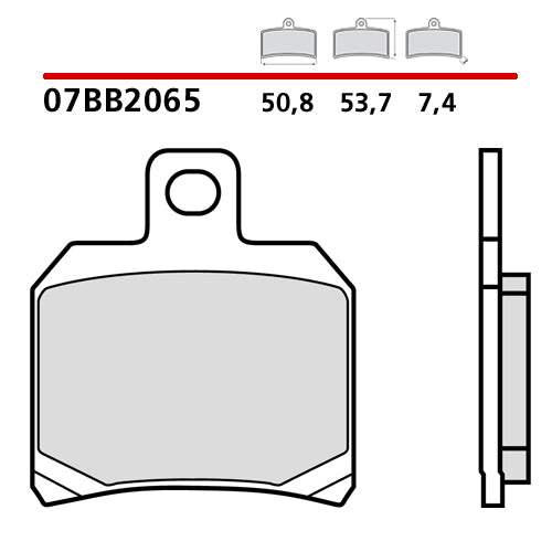 BREMBO - PASTIGLIA MESCOLA GENUINE 07BB2065 Posteriore