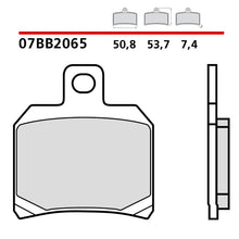 Carica l&#39;immagine nel visualizzatore di Gallery, BREMBO - PASTIGLIA MESCOLA GENUINE 07BB2065 Posteriore