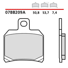 Carica l&#39;immagine nel visualizzatore Galleria, BREMBO - PASTIGLIA MESCOLA GENUINE 07BB209A Posteriore